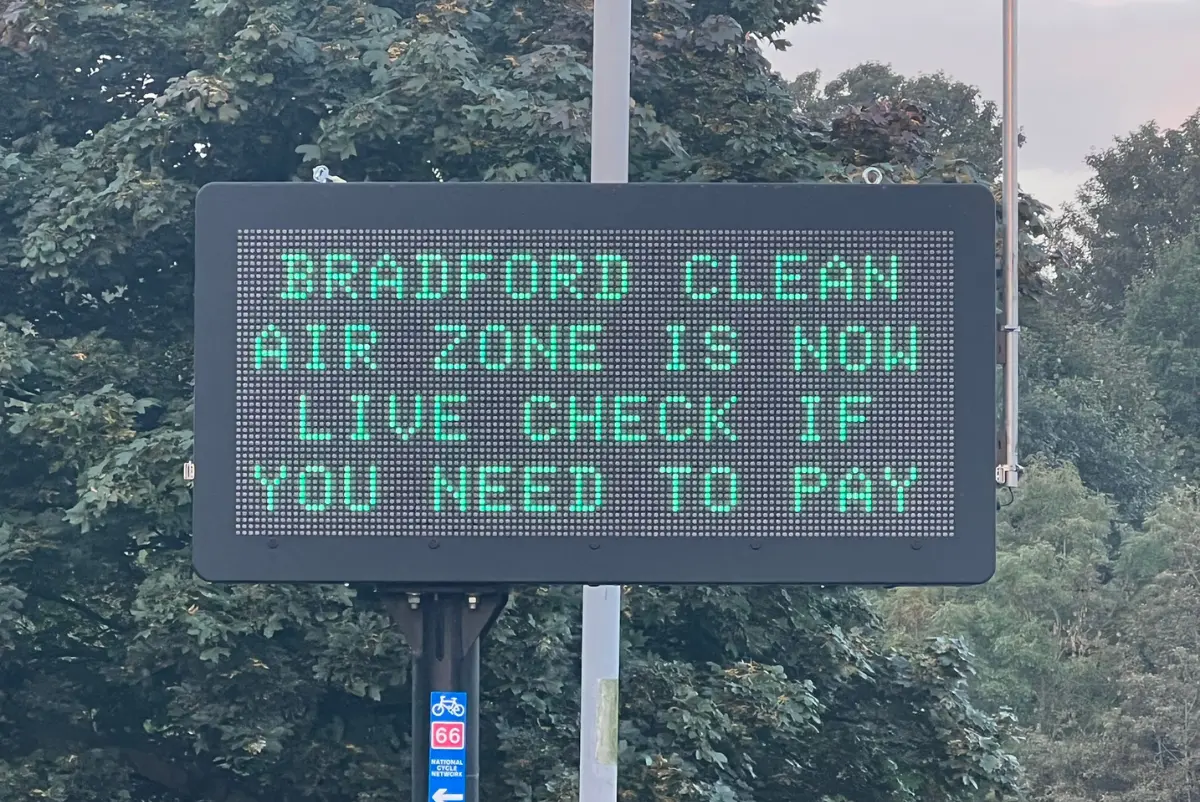 Bradford CAZ: Your Guide to the Clean Air Zone in Bradford - ULEZ Checker